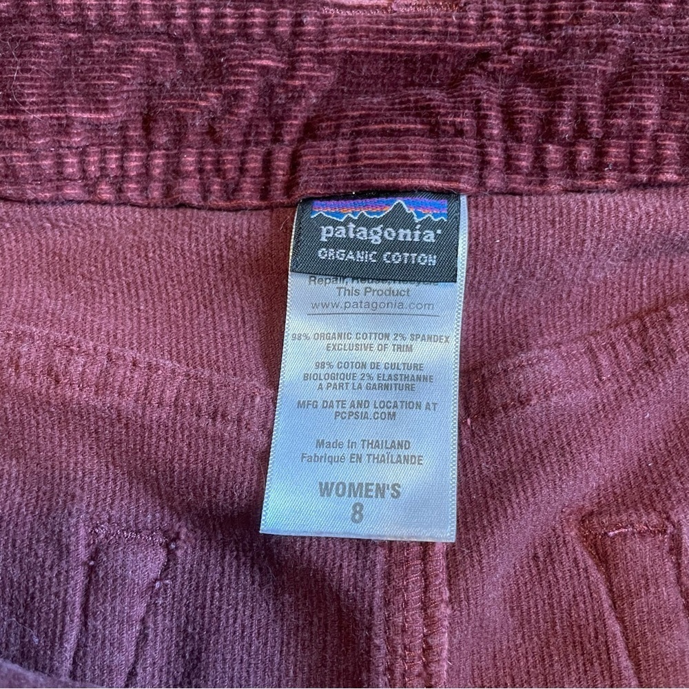 Patagonia Burgundy Corduroy Mini Skirt - Picture 6 of 12